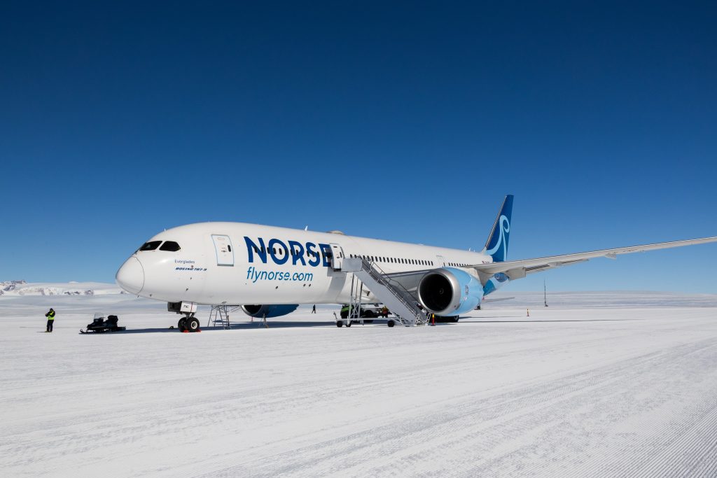 Norse Atlantic Airways landing on Antartica