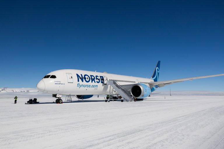 Norse Atlantic Airways landing on Antartica
