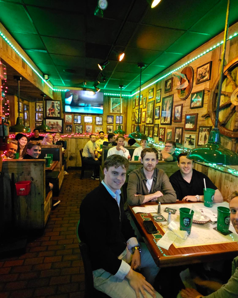 Students sitting together in resturant