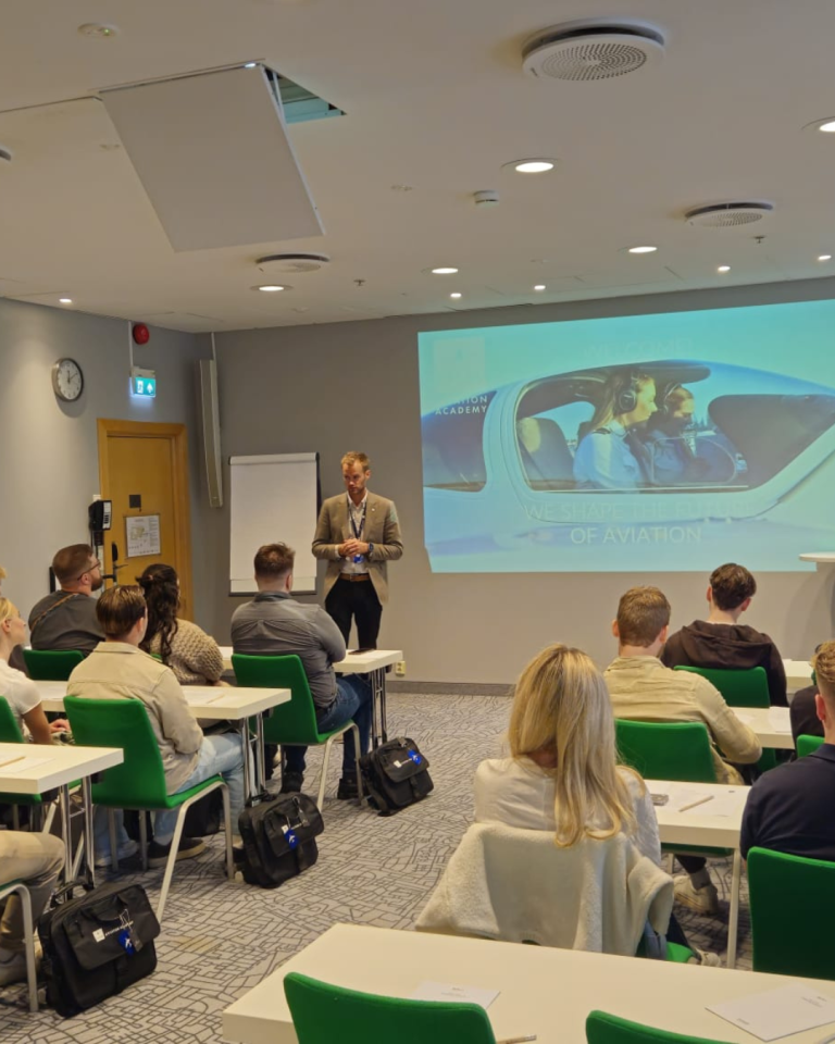 OSM CEO talking to students